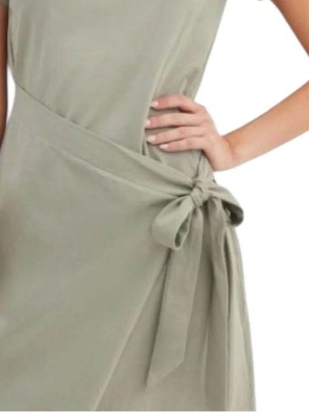 Anthropologie Dolan side tie faux wrap dress - Picture 2 of 7